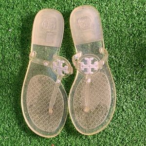 Tory burch clear sandals- size 8